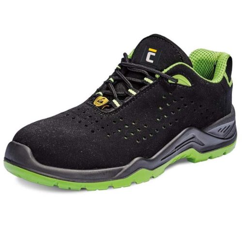 HALWILL Munkavédelmi cipő ESD S1P SRC fekete-zöld