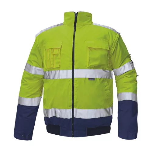 CLOVELLY Pilóta dzseki Jól láthatósági sárga - sötétkék