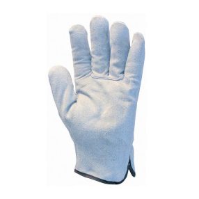   Bőrkesztyű, marhahasíték tenyér és kézhát, szürke 10-es