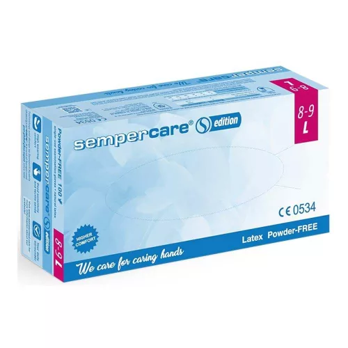 Sempercare edition púdermentes latex kesztyű 100 db/doboz