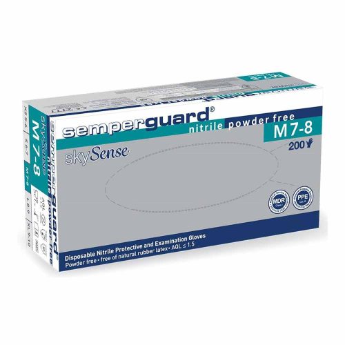 Semperguard Skysense púdermentes nitril kesztyű 200db/doboz