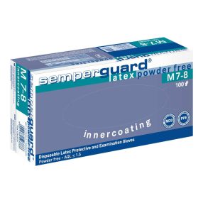 Semperguard IC púdermentes latex kesztyű 100db/doboz