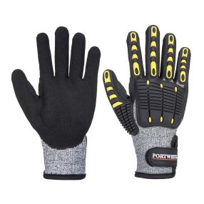   A722 - Anti Impact 5- ös vágásbiztos kesztyű - Nitril - fekete