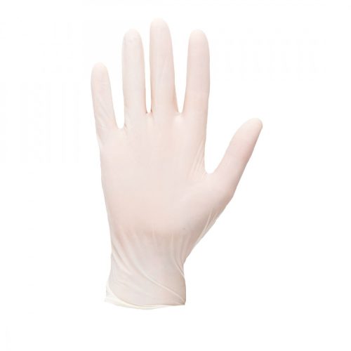 A915 Latex egyszerhasználatos kesztyű, púdermentes, fehér 100 db/doboz