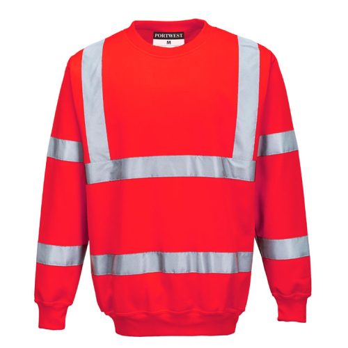B303 Jól láthatósági pulóver piros