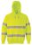 B304 Jól láthatósági, kapucnis pulóver sárga