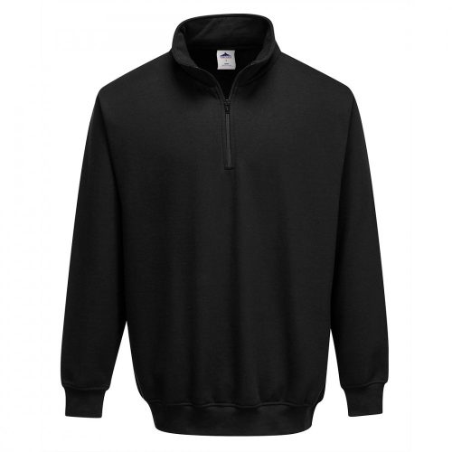 B309 Sorrento zippzáras pulóver fekete