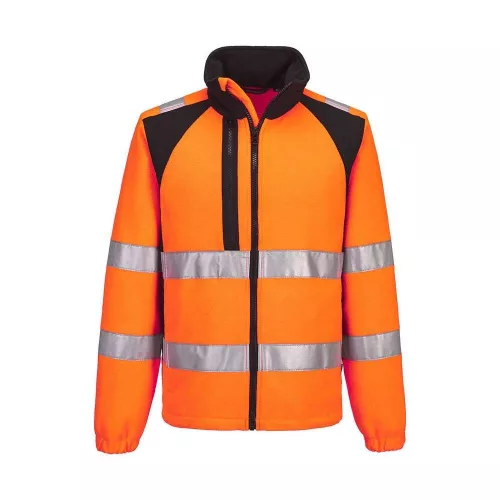 Jól láthatósági polár kabát elölről