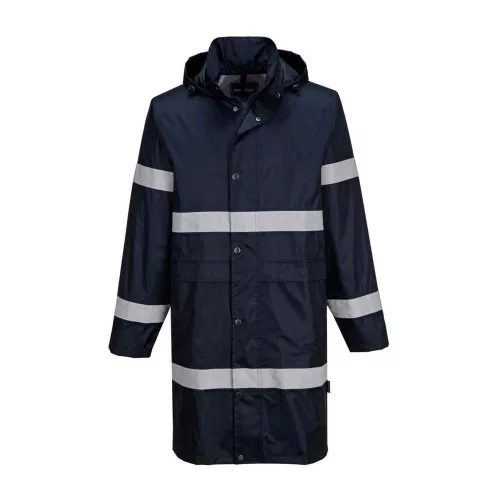 F437 Iona hosszú sötétkék PVC esőkabát 100 cm