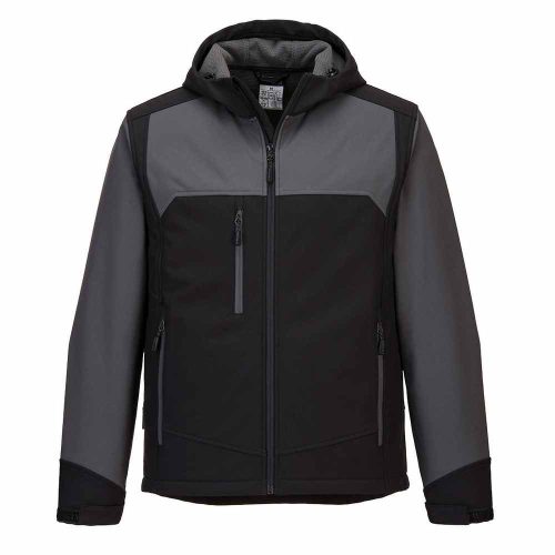 Kapucnis Softshell kabát Portwest KX362 fekete - szürke