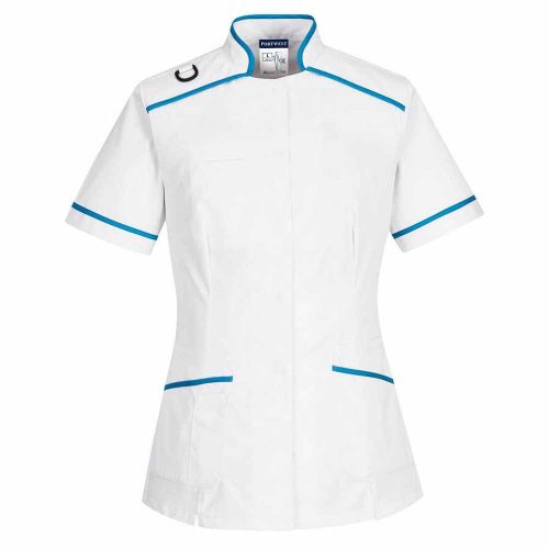Egészségügyi nővér tunika Portwest LW21 fehér - kék
