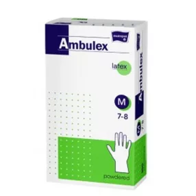   Ambulex Latex egyszerhasználatos kesztyű, púderezett (100 db)