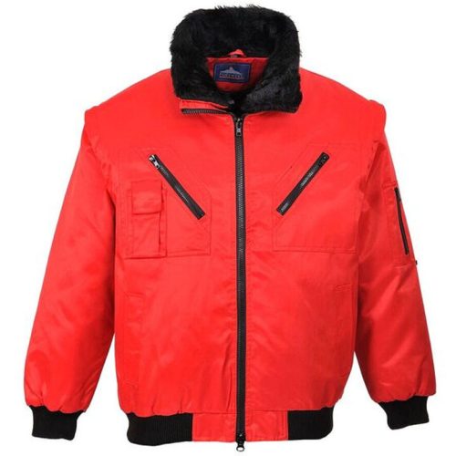 PJ10 Pilóta kabát piros kivehető bélés
