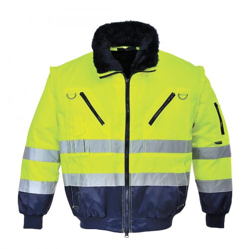 PJ50 Hi-Vis 3 az 1-ben Pilóta dzseki sárga sötétkék