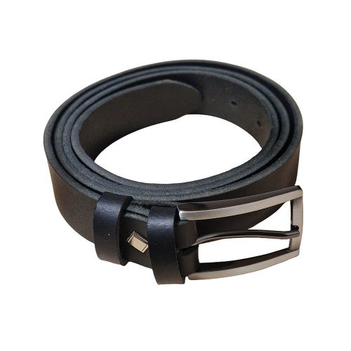 Elegáns bőr öv fekete 3 cm
