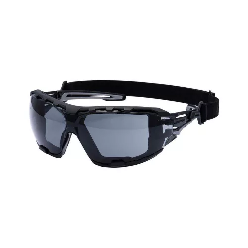 PR02 Anthracite Wraparound védőszemüveg állítható fejpánttal