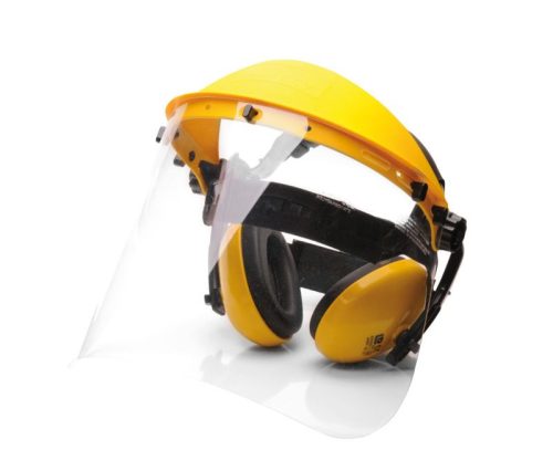 PW90 arc és hallásvédő szett sárga