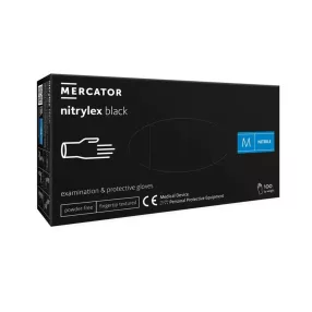 Nitrylex púdermentes nitril kesztyű fekete
