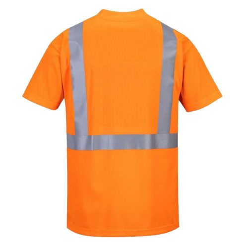S190 Jól láthatósági póló zsebbel narancs