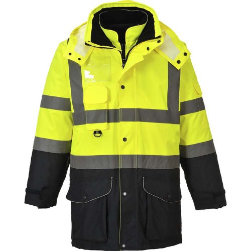 S426 Hi-Vis 7 az 1-ben jól láthatósági kabát sárga