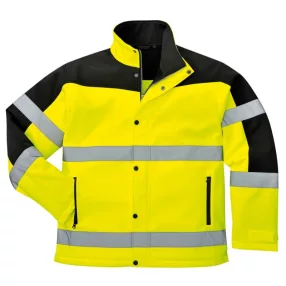 S429 Kéttónusú Softshell kabát sárga
