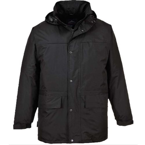S523 Oban bélelt kabát fekete