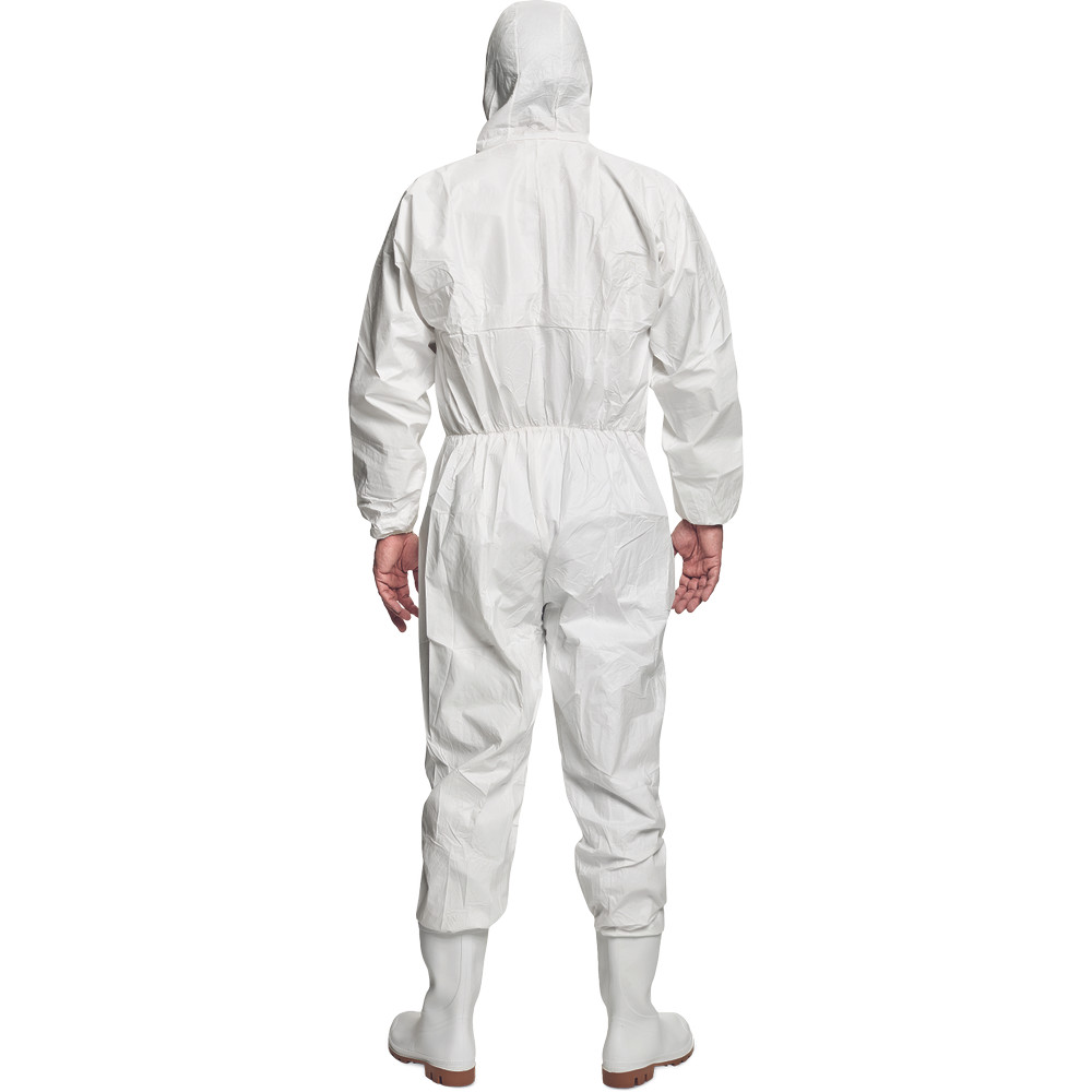 Chemsafe 500 antisztatikus csuklyás védőoverall fehér