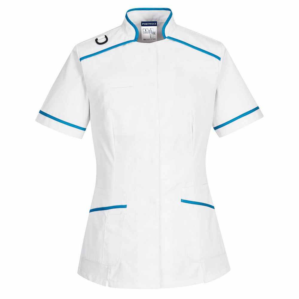 Egészségügyi nővér tunika Portwest LW21 fehér - kék